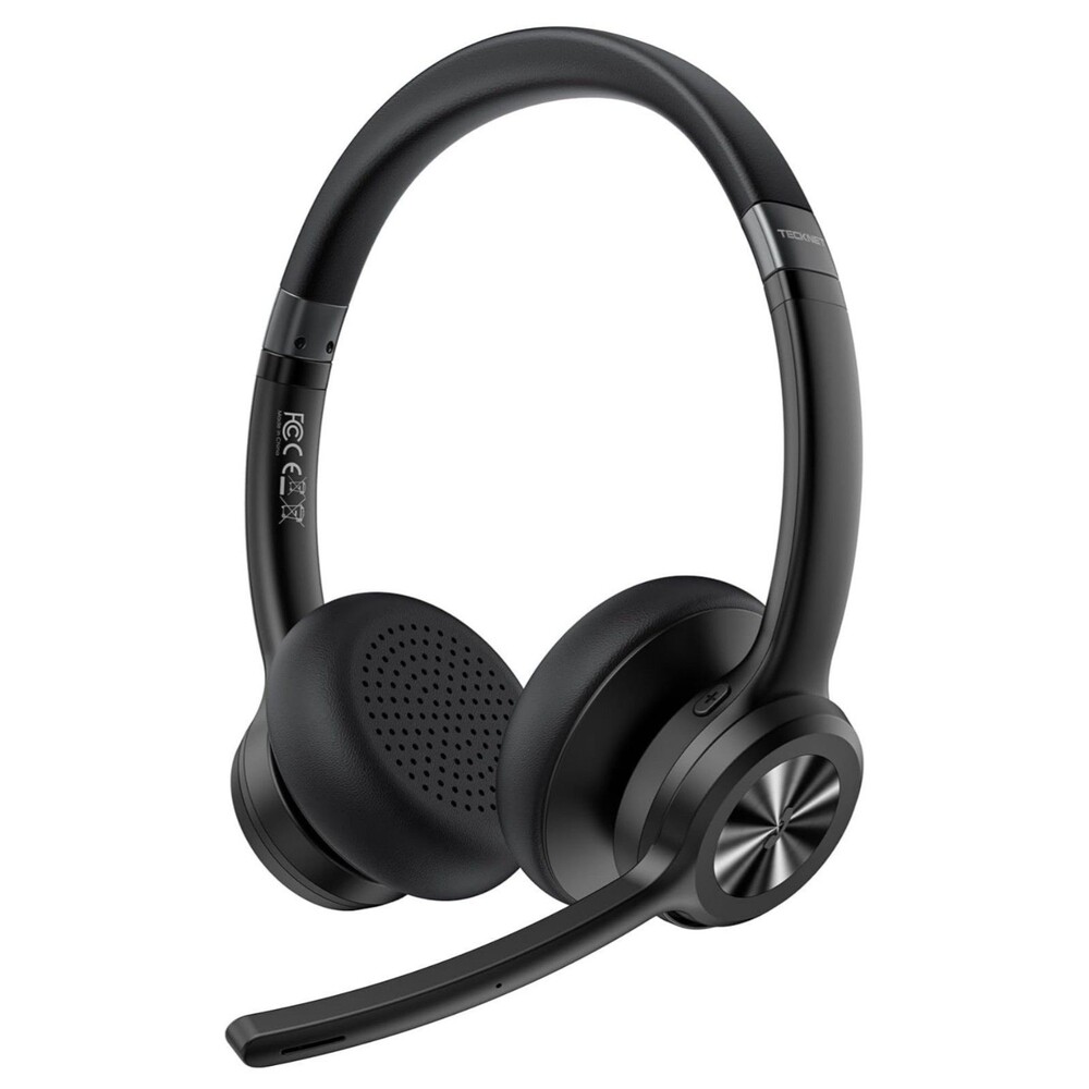 TECKNET Wireless Headset, Bluetooth Headset with AI Noise Cancelling Microphone
